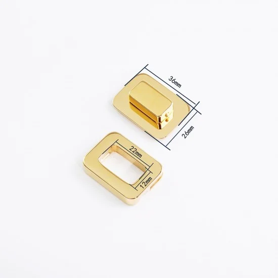 Spring Lock For Rings Rectangle Shape Stainless steel, square, spring, latch, bag lock