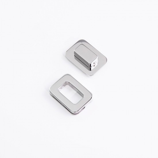 Stainless steel rectangle spring latch bag lock