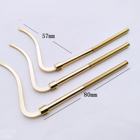 Stainless steel spring money clip, 8cm, gold and silver