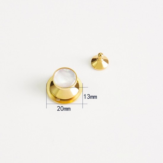 Stainless steel spring press shell bag lock