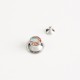 Stainless steel spring press shell bag lock