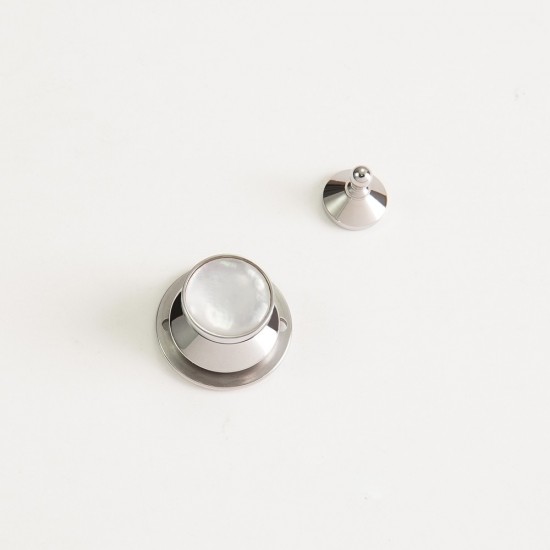 Stainless steel spring press shell bag lock