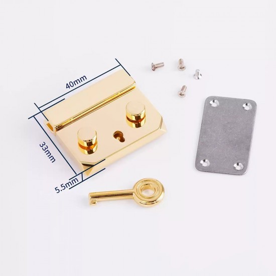 Stainless steel square beveled corner mortise bag lock
