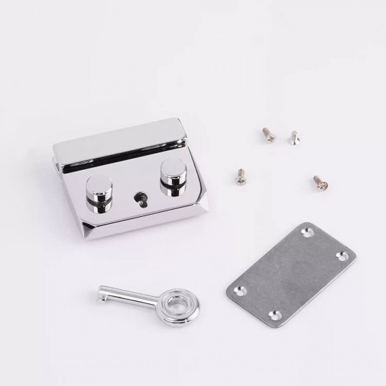Stainless steel square beveled corner mortise bag lock