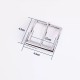 Stainless steel square curved needle waist belt buckle 35mm