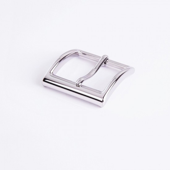 Stainless steel square curved needle waist belt buckle 35mm