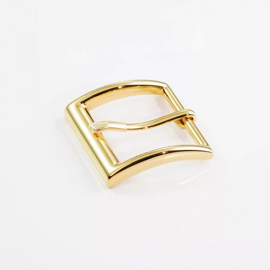 Stainless steel square curved needle waist belt buckle 35mm