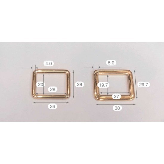 Stainless steel square buckle 4pc/lot, 10mm, 12mm, 15mm, 20mm, 26mm