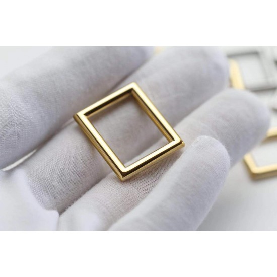 Stainless steel square buckle 4pc/lot, 10mm, 12mm, 15mm, 20mm, 26mm