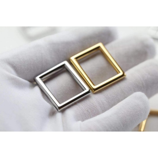 Stainless steel square buckle 4pc/lot, 10mm, 12mm, 15mm, 20mm, 26mm