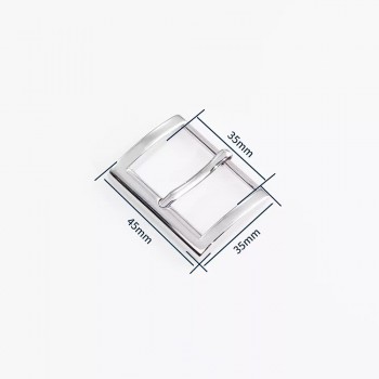 Stainless steel square thick needle waist belt buckle 35mm