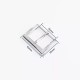 Stainless steel square thick needle waist belt buckle 35mm