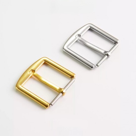 Stainless steel square top edge curved needle waist belt buckle 30mm, 2pc/lot