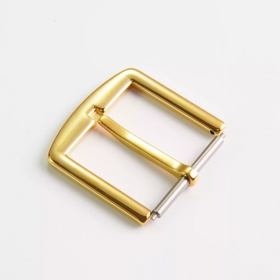 Stainless steel square top edge curved needle waist belt buckle 30mm, 2pc/lot