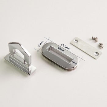 Stainless steel triangle fold bag lock