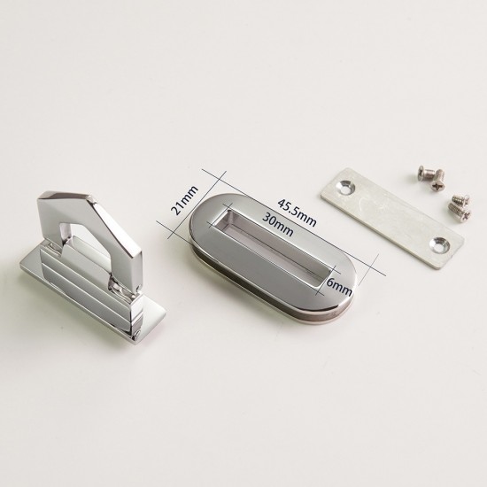 Stainless steel triangle fold bag lock