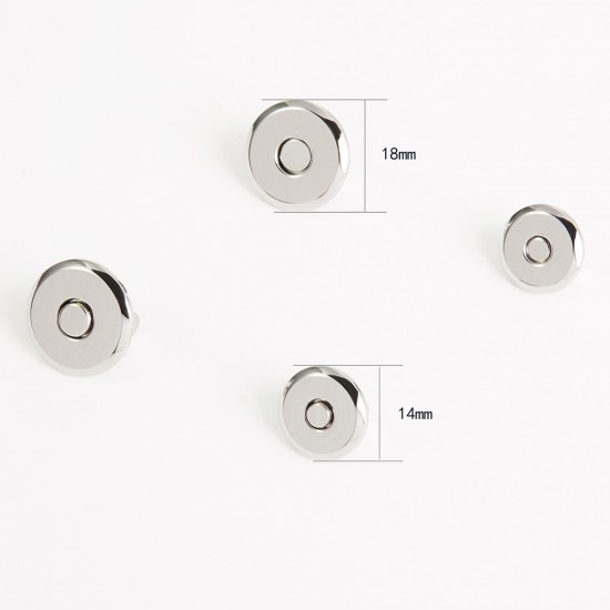 Solid brass no lid thin magnetic button, 14mm, 18mm, 5pc/lot
