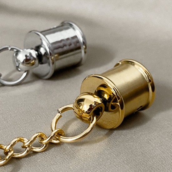 Stainless steel tassel bell with key ring 2pc/lot