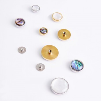 Stainless steel shell decoration buttons, 5pc/lot