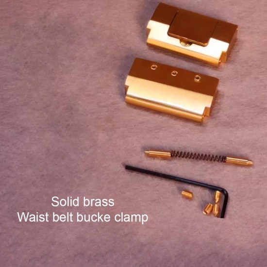 Solid brass waist belt clamp
