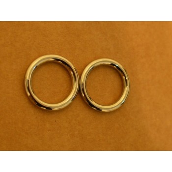 8pc/lot, Gold and silver kirsite O-ring, inner diameter 2cm, Y2576-20mm