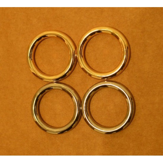 8pc/lot, Gold and silver kirsite O-ring, inner diameter 2cm, Y2576-20mm