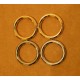 8pc/lot, Gold and silver kirsite O-ring, inner diameter 2cm, Y2576-20mm
