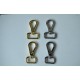 1pc/lot Gold and silver kirsite dog hook, inner diameter 13mm, 20mm, 25mm 1pc/lot Gold and silver kirsite dog hook, inner diameter 13mm, 20mm, 25mm