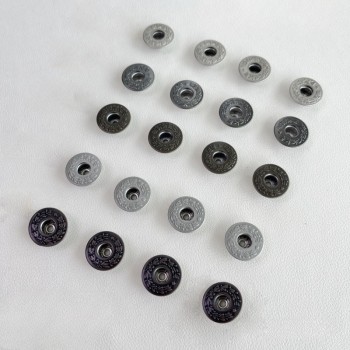Japan YKK JM82 17mm retro work ware button, 100pc/lot
