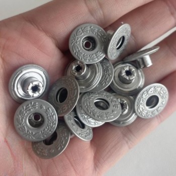 Japan YKK JM82 17mm retro work ware button, 100pc/lot
