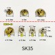 Japan YKK O-spring snap SK35 SK75, 100pc/lot