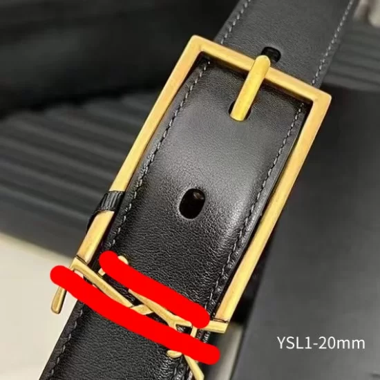 High quality solid brass Yves Saint Laurent Y waist belt buckle