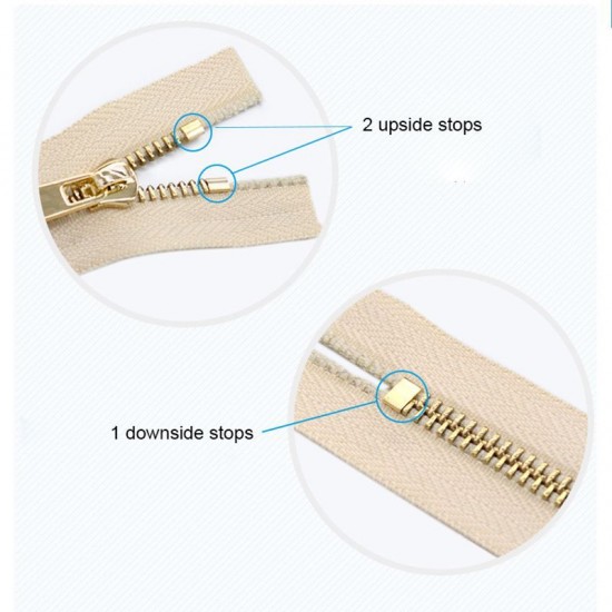 Zipper upside and downside stops, 100g/lot