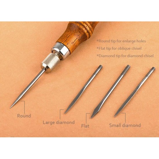 4 in 1 Awl kit, replaceable tips