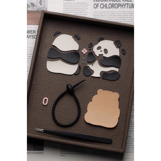 CNC carved Panda leather die