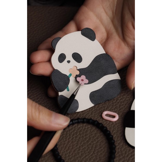 CNC carved Panda leather die