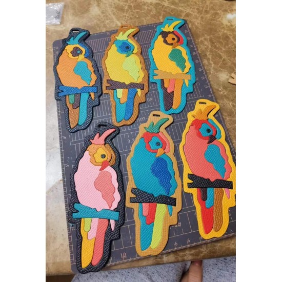 CNC carved parrot leather die