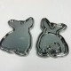 CNC carved Rabbit cheese leather die
