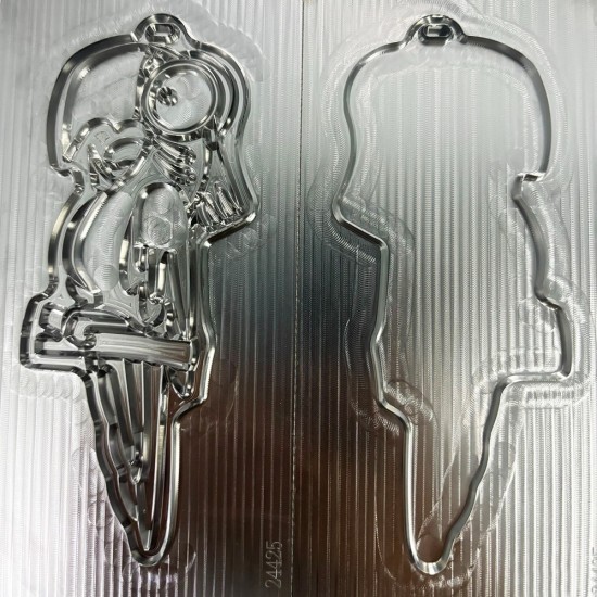 CNC carved surprised parrot leather die
