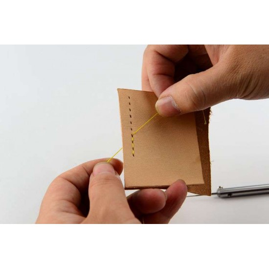 leather crochet hook, leather hook needle, bag repair, return stitches by hand