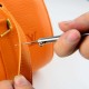 leather crochet hook, leather hook needle, bag repair, return stitches by hand