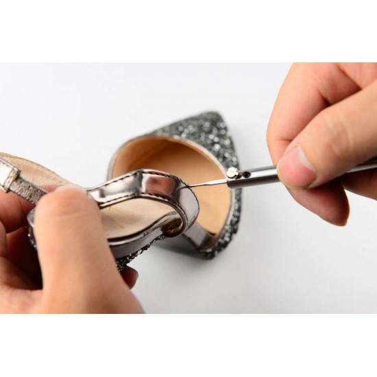 leather crochet hook, leather hook needle, bag repair, return stitches by hand