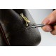 leather crochet hook, leather hook needle, bag repair, return stitches by hand