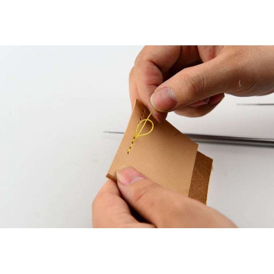 leather crochet hook, leather hook needle, bag repair, return stitches by hand