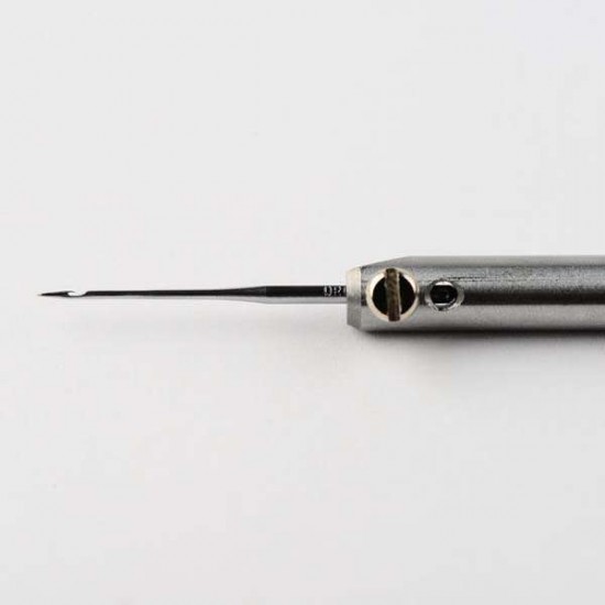 leather crochet hook, leather hook needle, bag repair, return stitches by hand