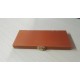 Folded leather strop with jewelers rouge