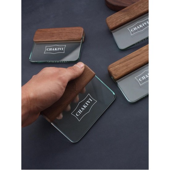 Wood handle glass board