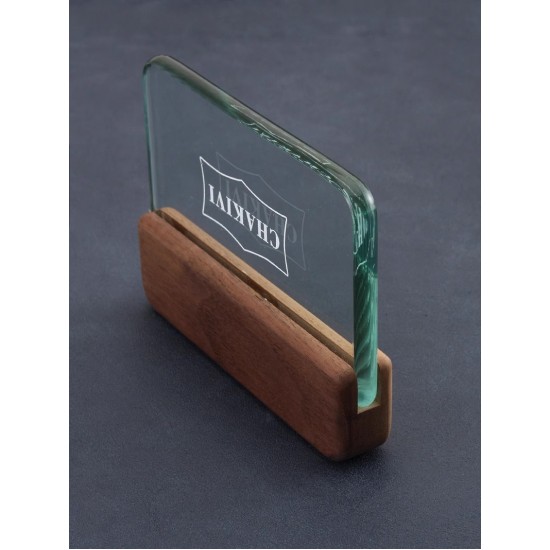 Wood handle glass board