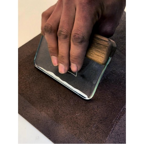 Wood handle glass board