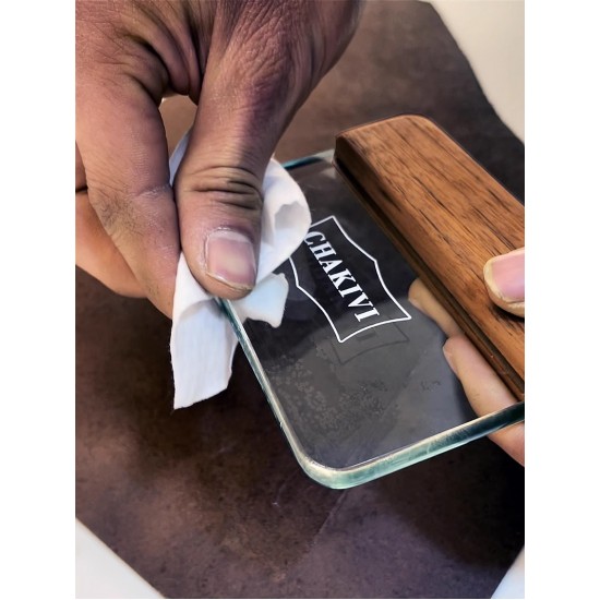 Wood handle glass board